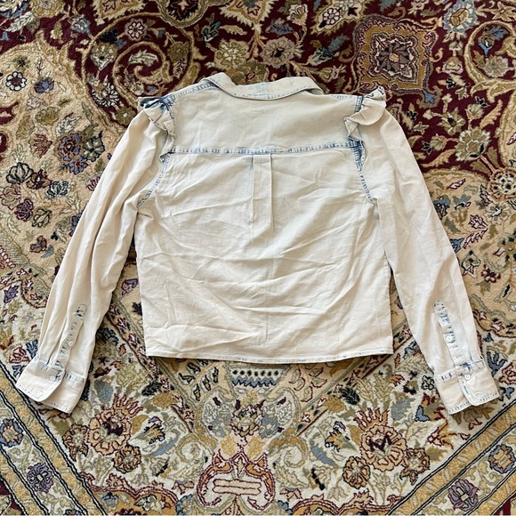 Alice and Olivia NWOT Hannah Ruffle Top - Picture 7 of 9